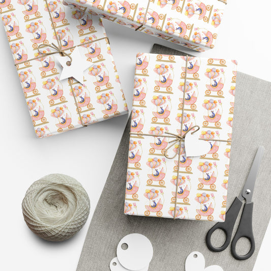 Gift Wrap Paper — Cute Floral Bunny Baby Shower Wrap