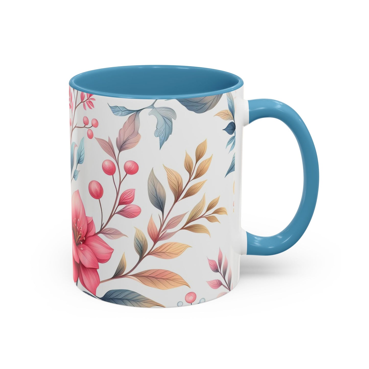 Floral Accent Coffee Mug - Perfect Gift for Tea Lovers, Home Decor, Kitchen Accessories, Mother's Day, Coffee Enthusiasts
