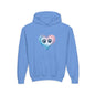 Kids Heart Paw Hoodie — Pastel Gradient Pet Lover Sweatshirt