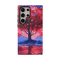 Heart Tree Phone Case — Romantic Red & Blue Protective Tough Case
