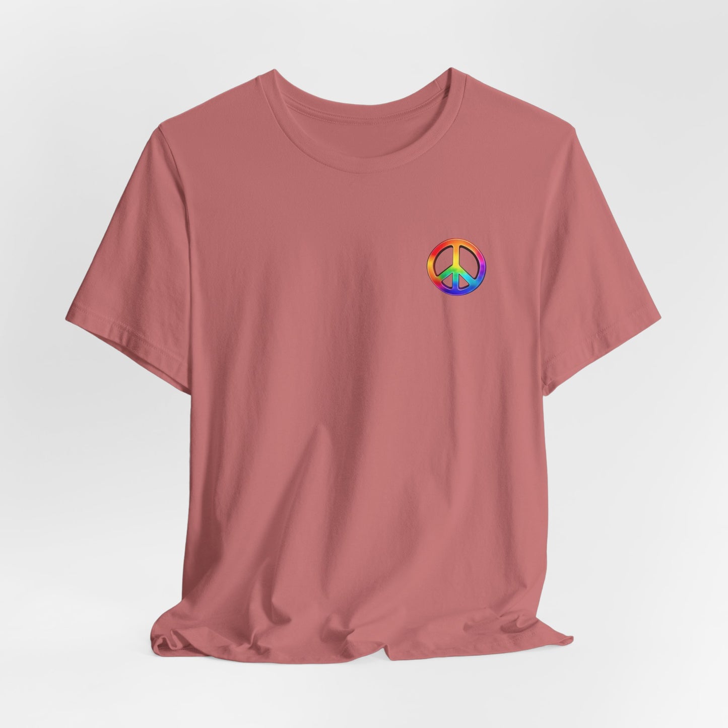 Peace Sign Tie-Dye Tee — Rainbow Hippie Peace Symbol T-Shirt