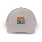 Don’t Look Back Snapback Trucker Cap — Retro Rainbow Embroidered Hat