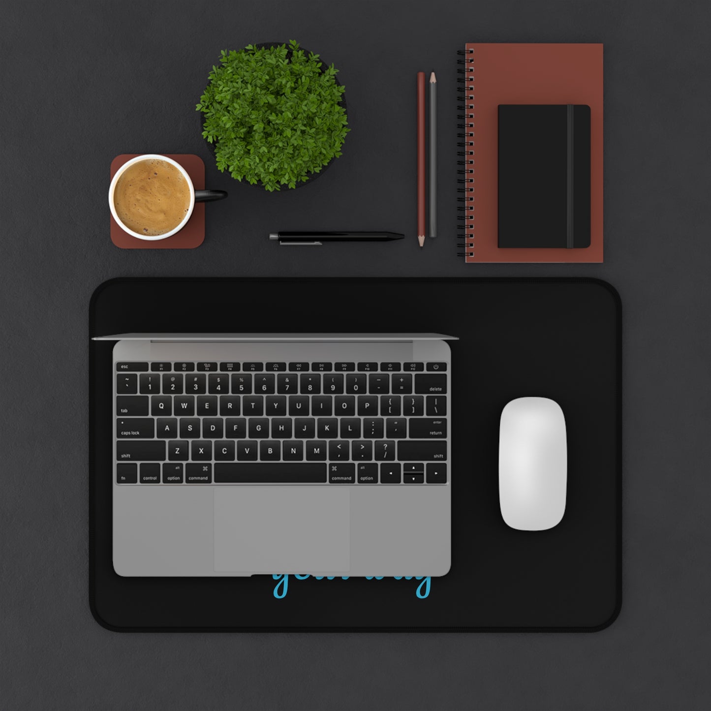 Customizable Desk Mat – "Print it your way" Black Mouse Pad Office Desk Protector