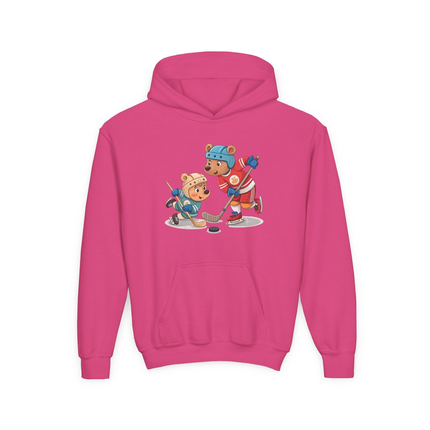 Youth Hockey Hoodie - Cute Kids Ice Hockey Players Pullover (Add Name)