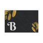 Monogram B Heavy Duty Floor Mat — Black & Gold Botanical Doormat