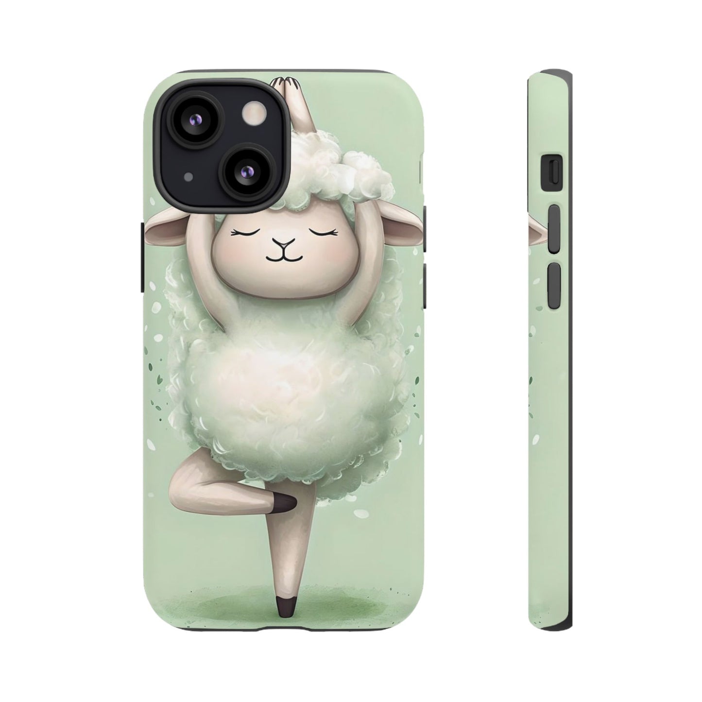 Cute Yoga Sheep Phone Case — Pastel Lamb Ballerina Protective Cover