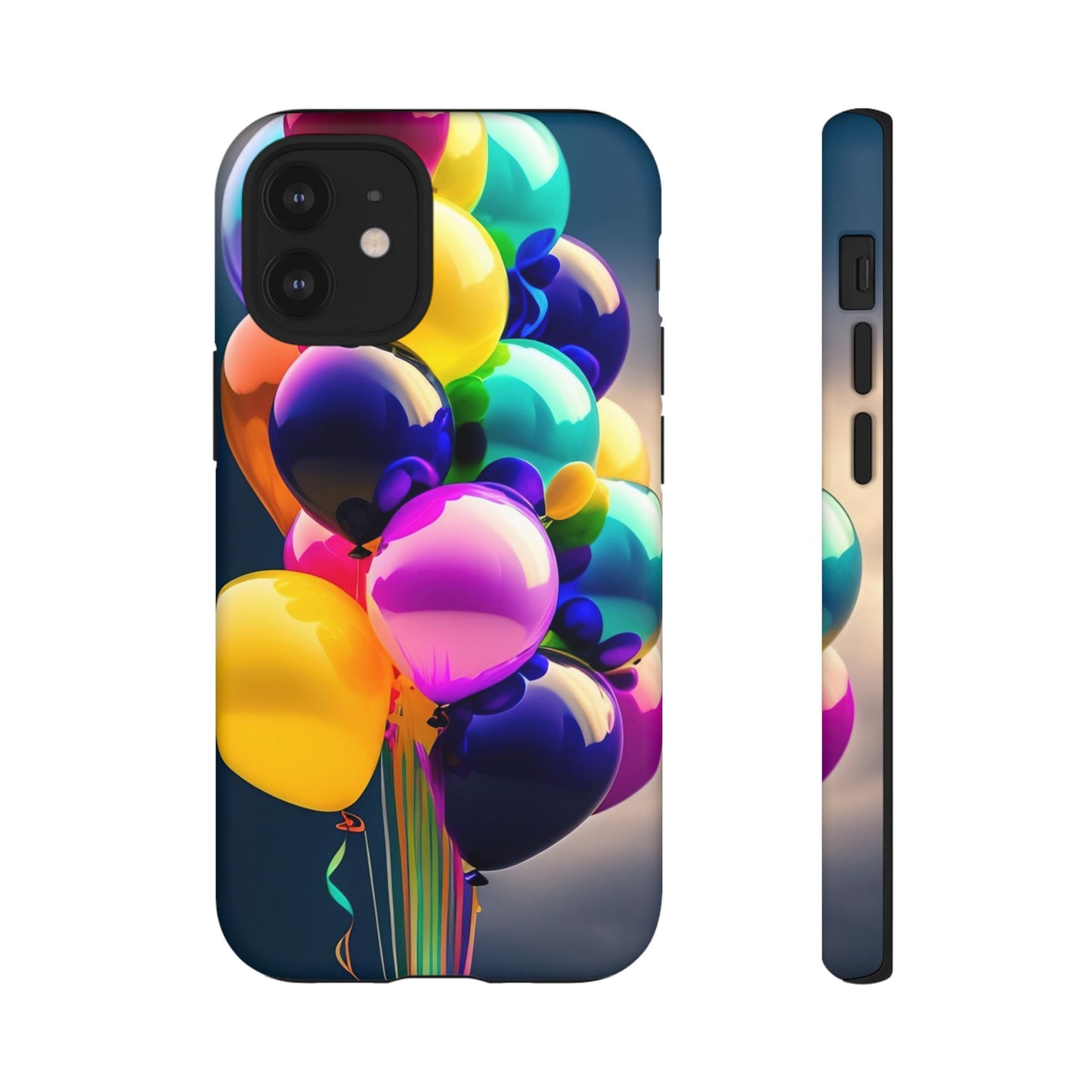 Colorful Balloon Tough Phone Case — Vibrant Party Balloons Protective Cover