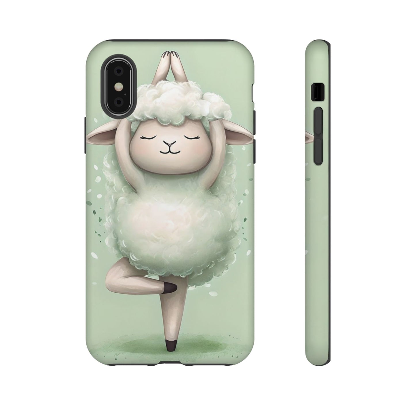 Cute Yoga Sheep Phone Case — Pastel Lamb Ballerina Protective Cover