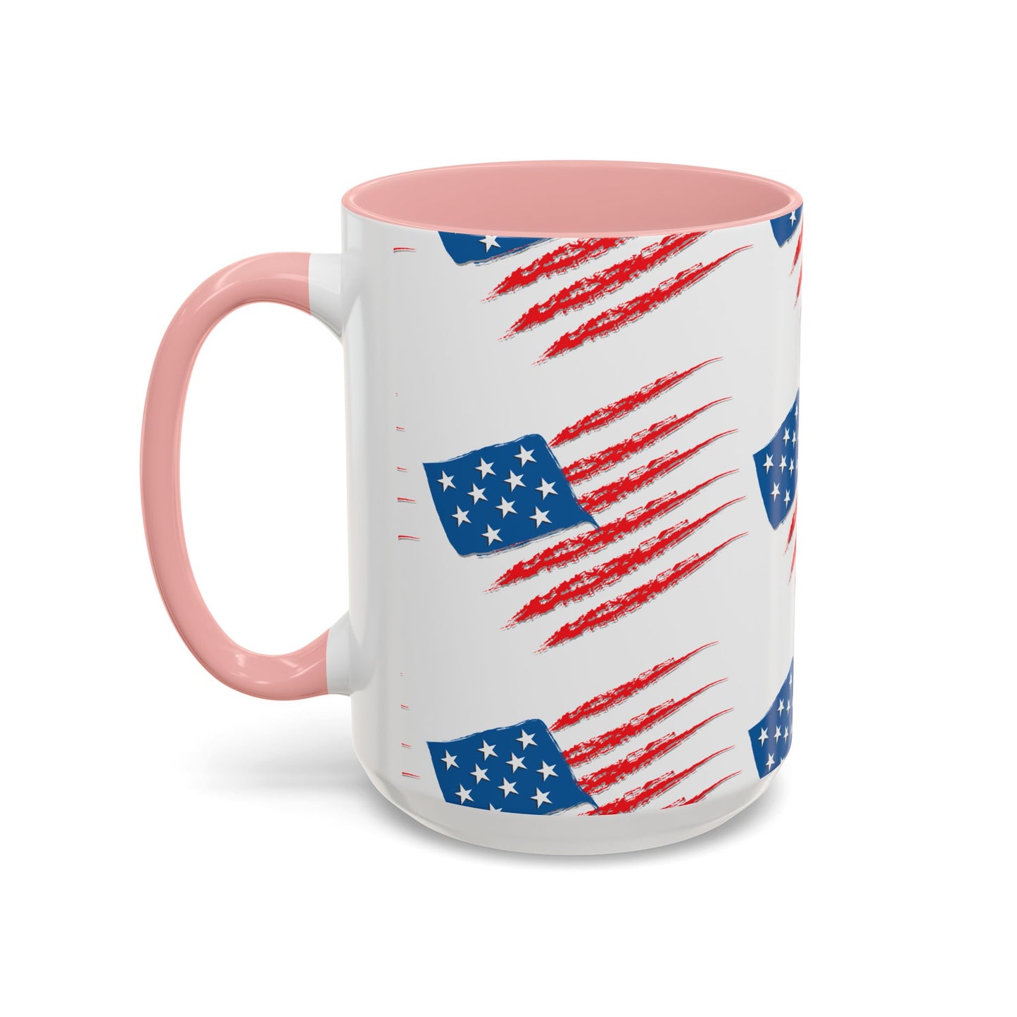 Patriotic Accent Coffee Mug | USA Flag Design