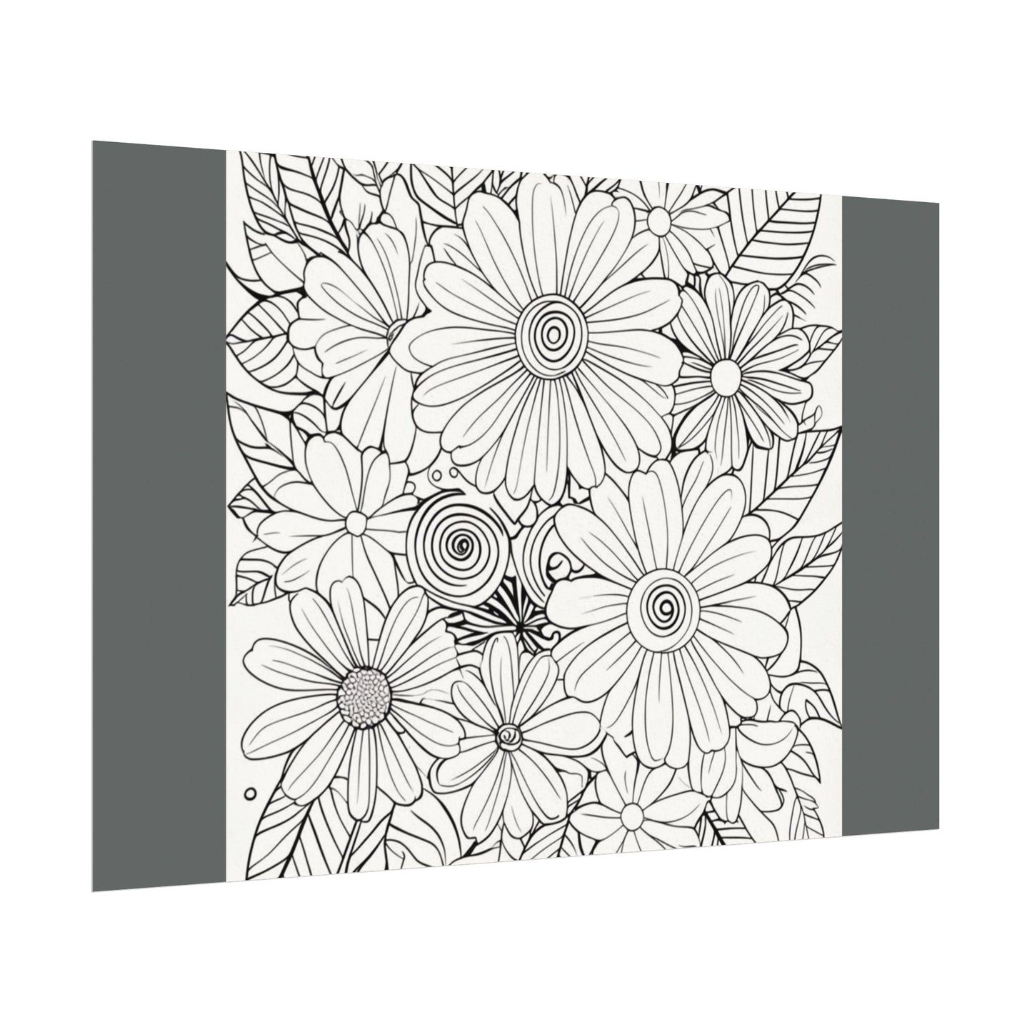 COLOR IT YOURSELF  Line Art Poster — Textured Matte Print