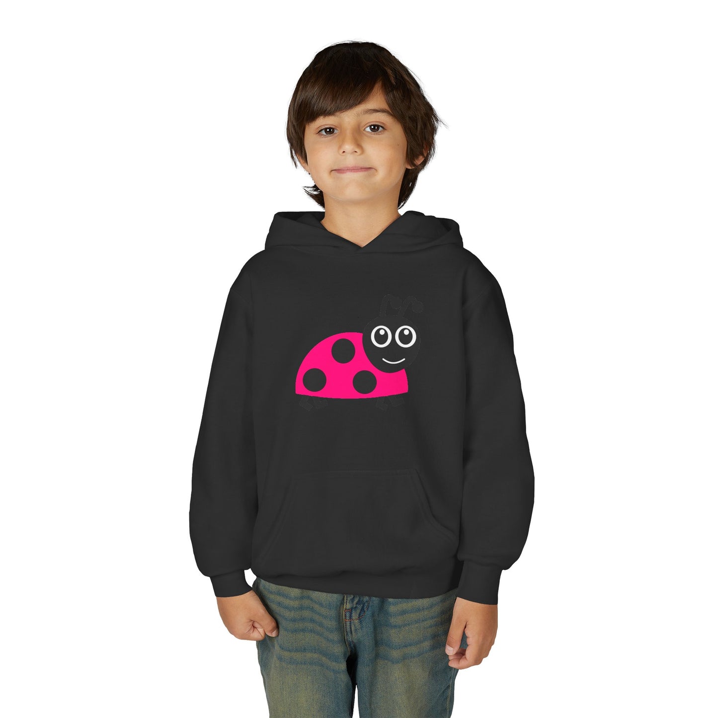 Pink Ladybug Kids Hoodie | Cute Bug Graphic Sweatshirt