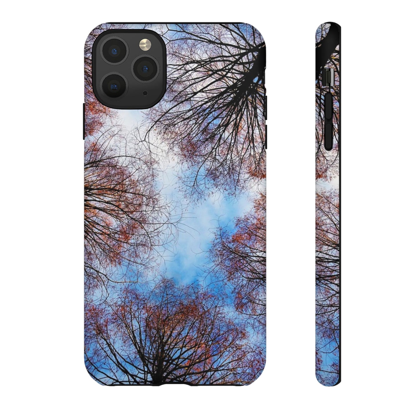 Skyward Trees Phone Case — Nature Forest Canopy Protective Tough Case