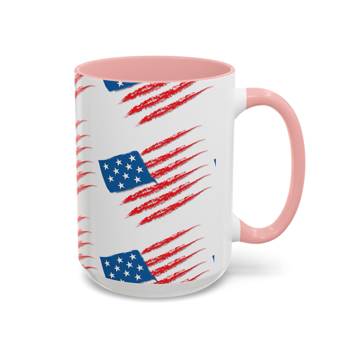 Patriotic Accent Coffee Mug | USA Flag Design
