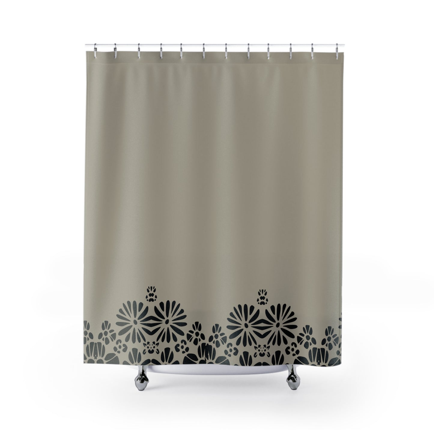 Tranquil Floral Shower Curtain | Bathroom Decor, Home Upgrade, Gift for New Home, Boho Style, Spa Vibe