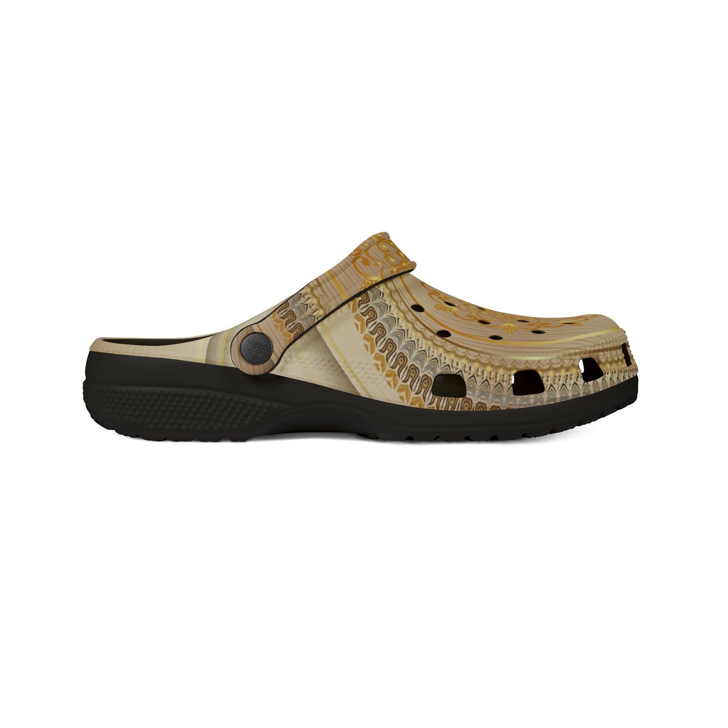 Golden Mandala EVA Foam Clogs — Comfortable Slip-On Garden Shoes