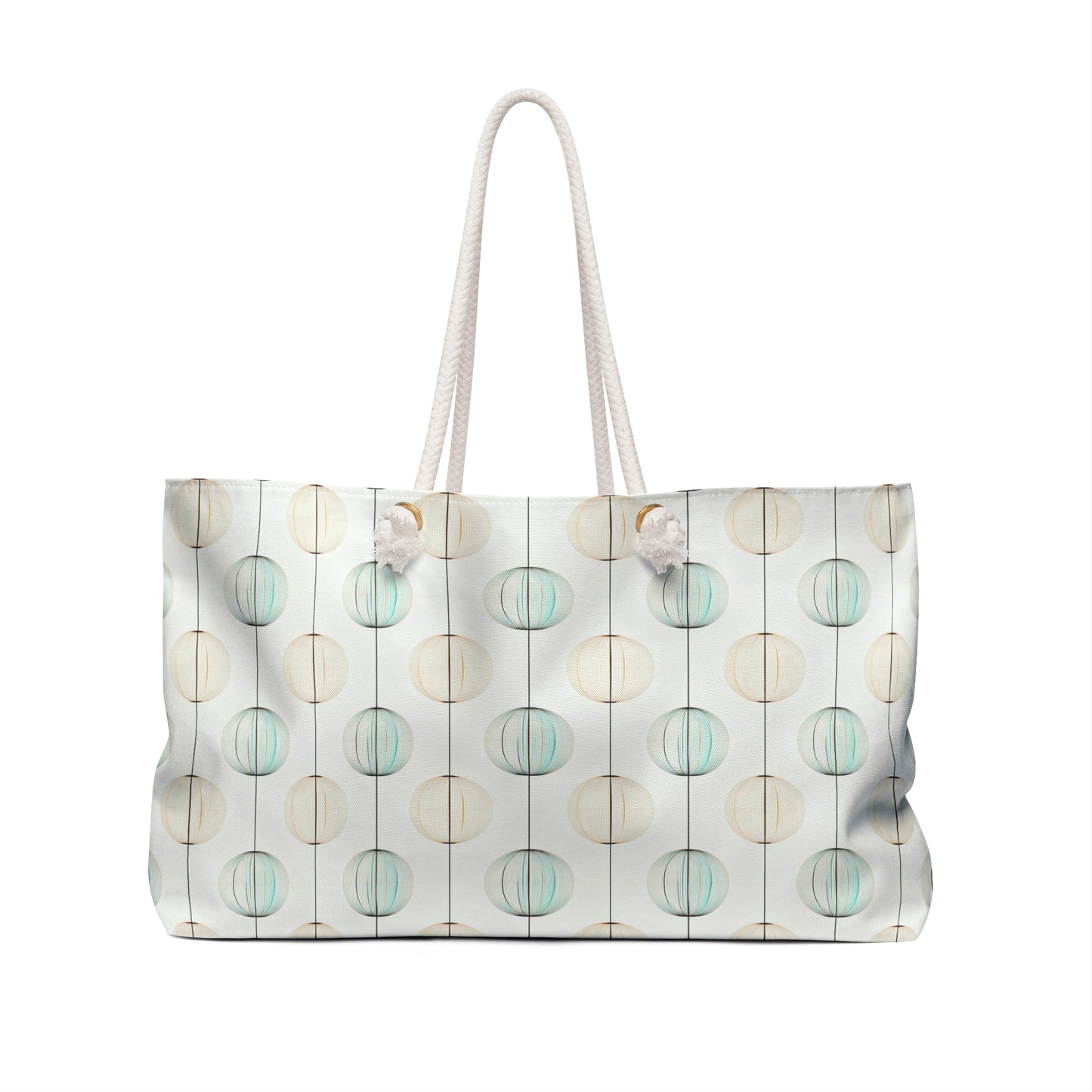 Pastel Polka Dot Weekender Bag — Lightweight Beach & Travel Tote