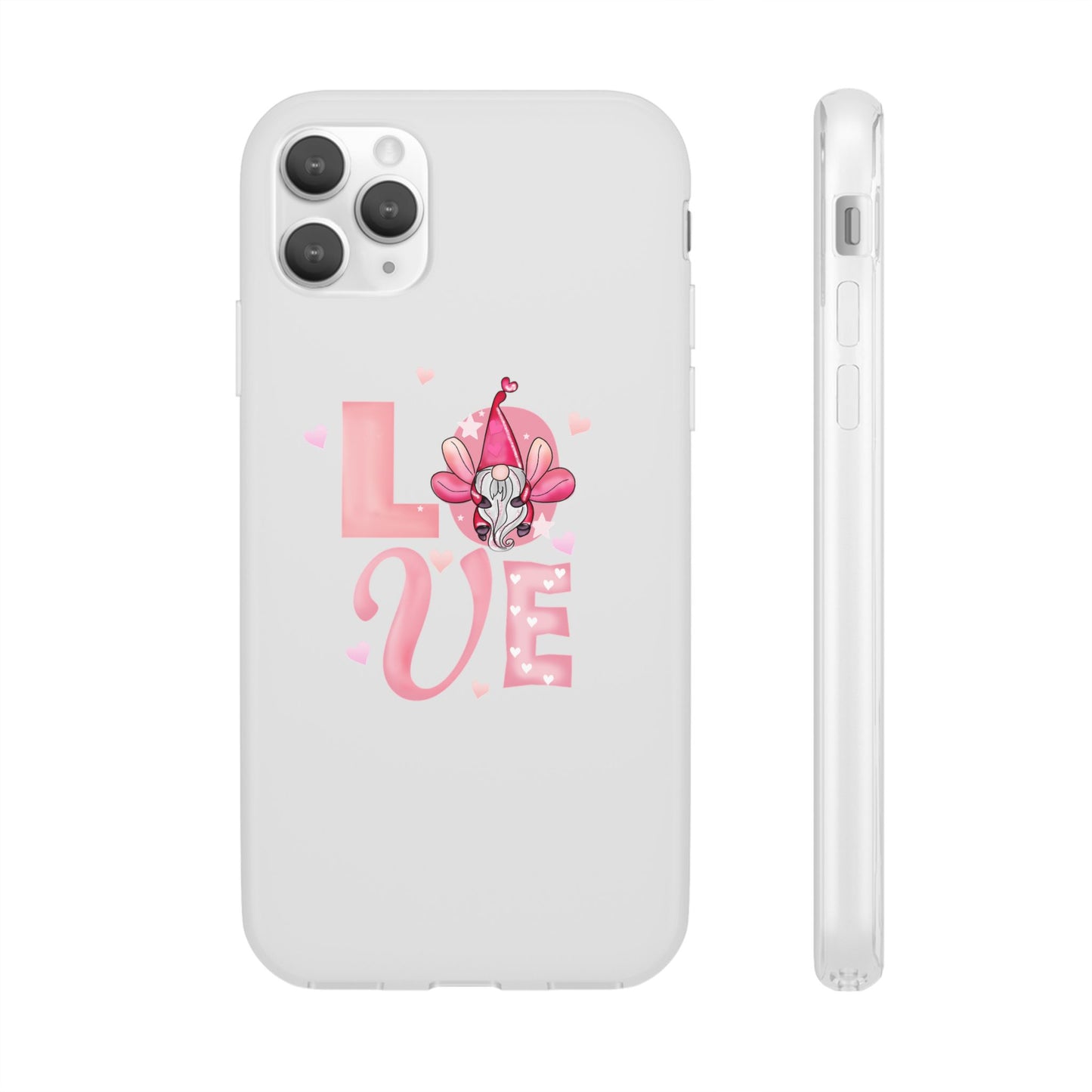 Love Gnome Phone Case — Cute Pink Valentine Flexi Case