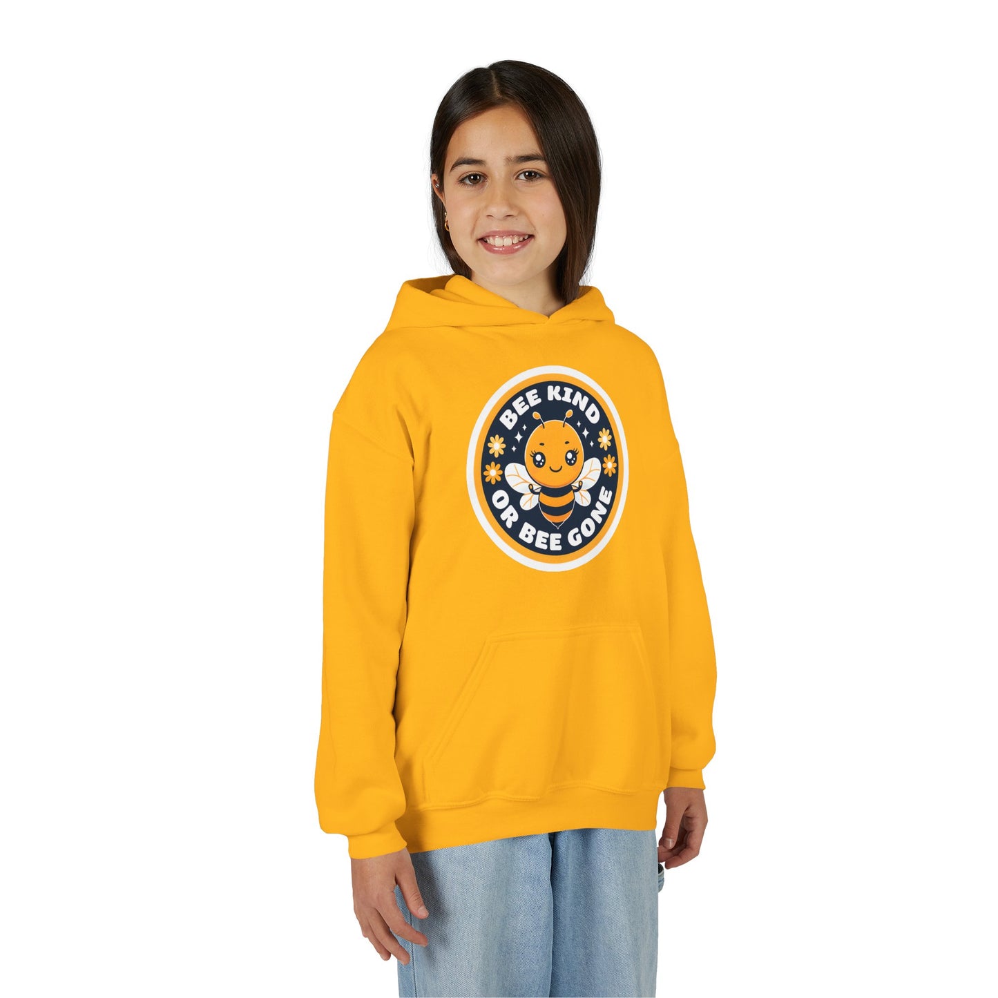 Bee Kind Badge hoodie | Youth Hoodie, Cute Bee Graphic