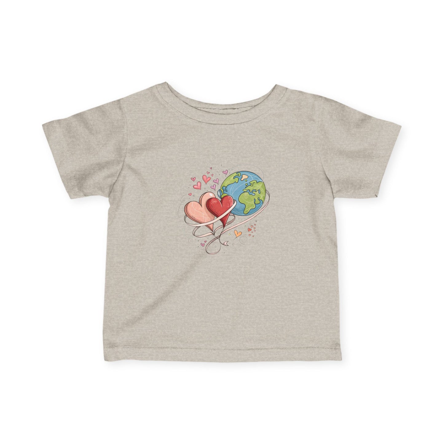 Infant Tee — "Love the Earth" Heart & Globe Baby Shirt