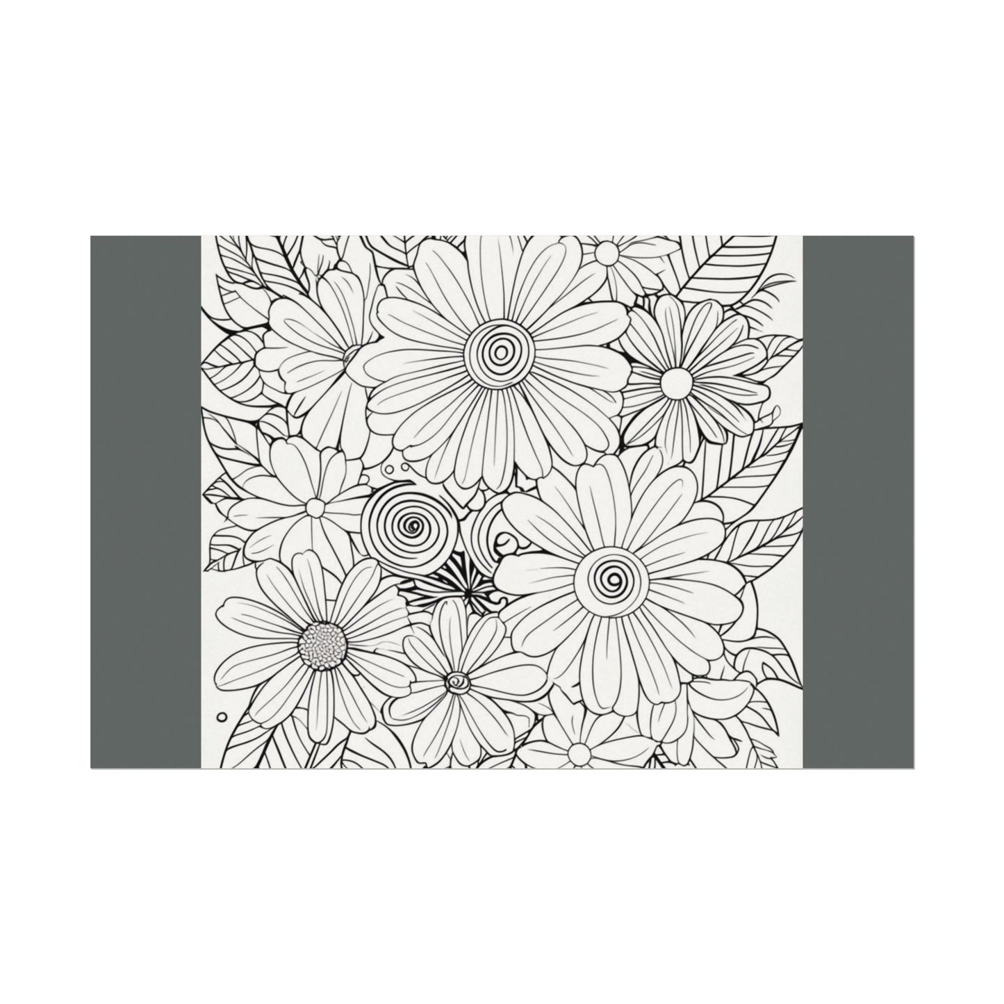 COLOR IT YOURSELF  Line Art Poster — Textured Matte Print