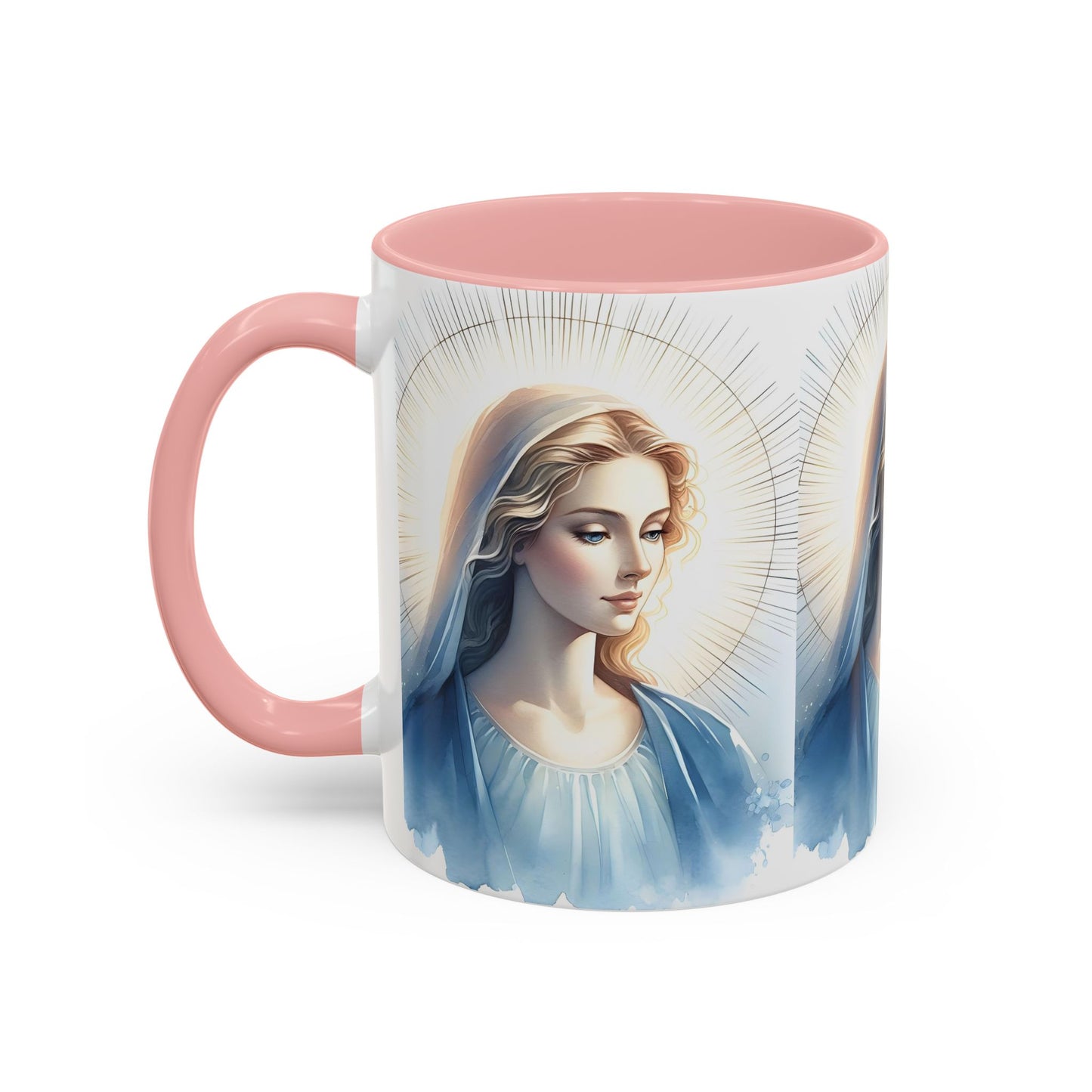 Serene Virgin Mary Accent Coffee Mug