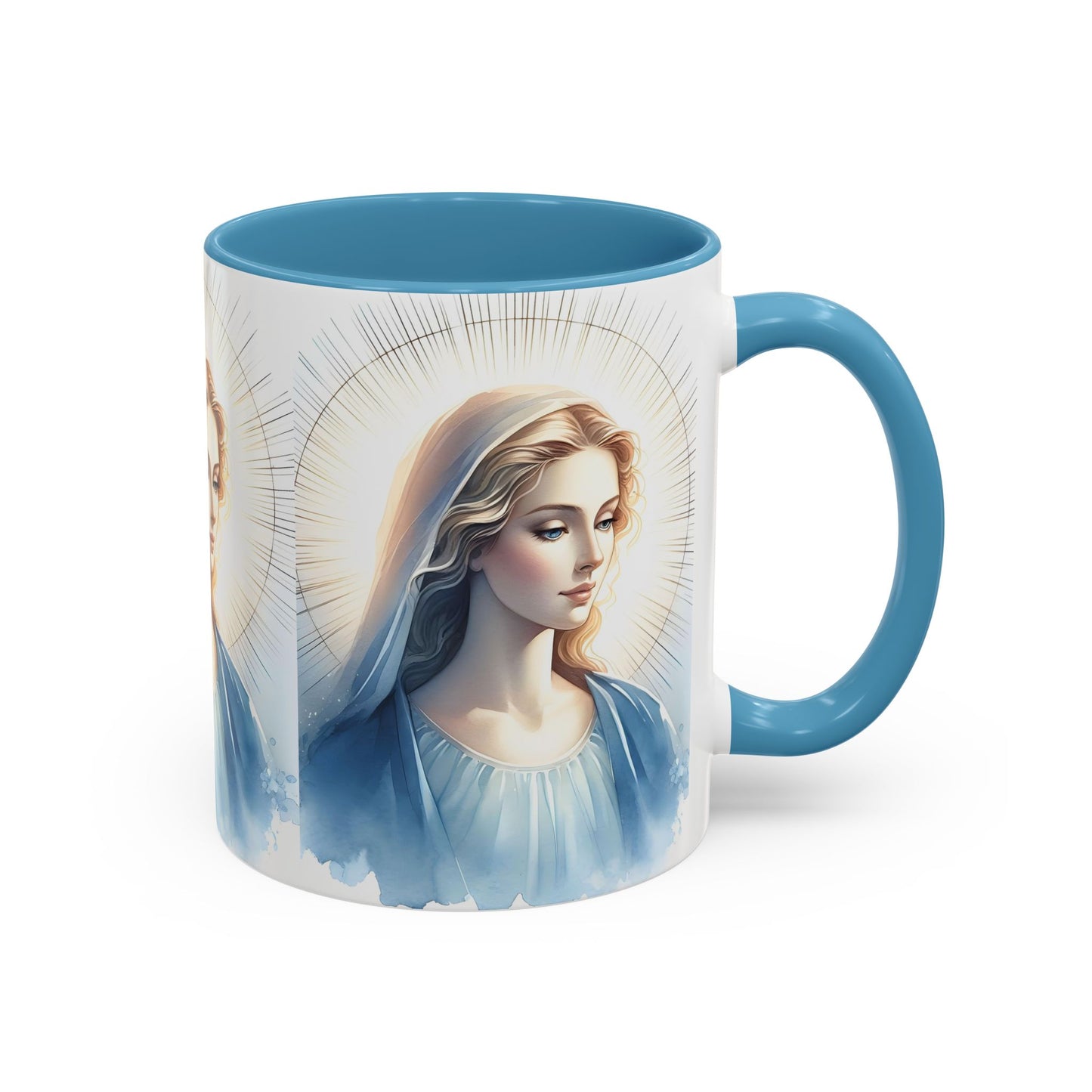 Serene Virgin Mary Accent Coffee Mug