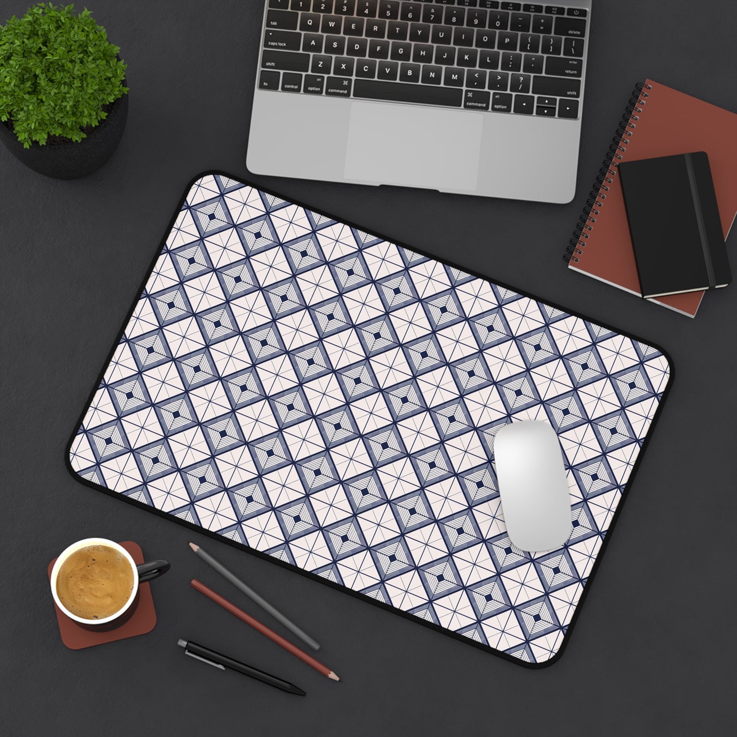Geometric Desk Mat - Modern Office Accessory for Stylish Workspaces