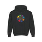 Colorful Music Treble Clef Youth Hoodie | Rainbow Note Circle