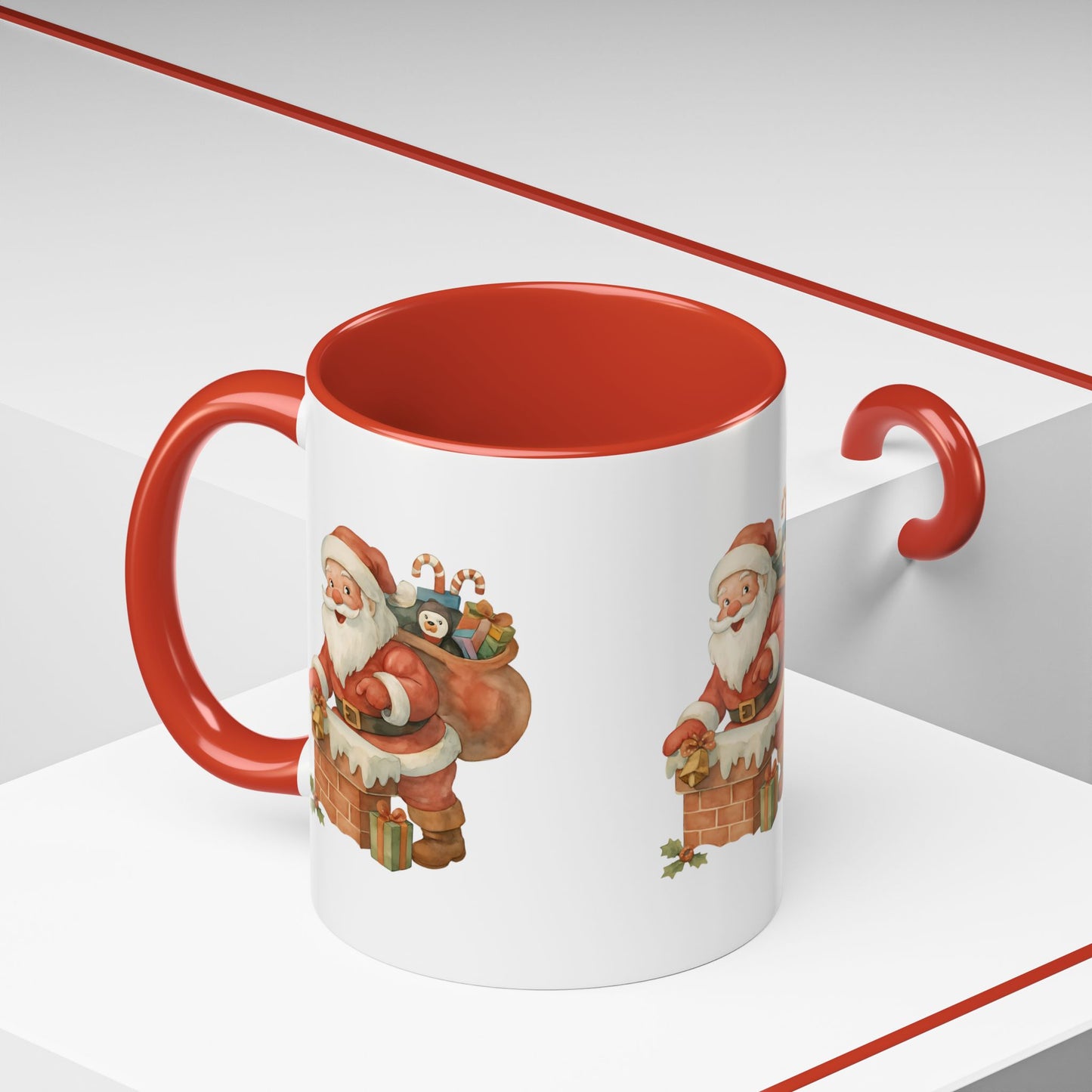 Festive Santa Coffee Mug, Holiday Gift, Christmas Decorations, Cozy Kitchen, Unique Mug, Santa-Themed Drinkware