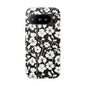 Floral Noir Tough Phone Case — Black & White Flower Protective Cover