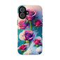 Floral Dream Tough Phone Case — Rose Bouquet Clouds Design