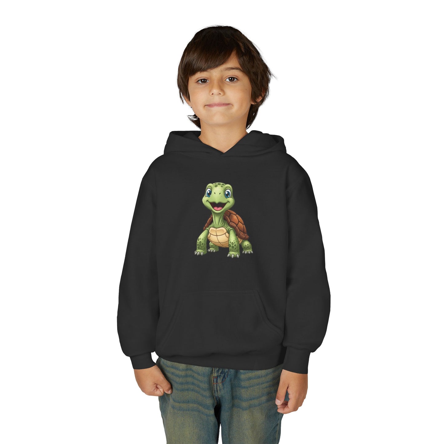 Kids Cute Turtle Hoodie - Playful Juvenile Turtle Graphic Sweatshirt