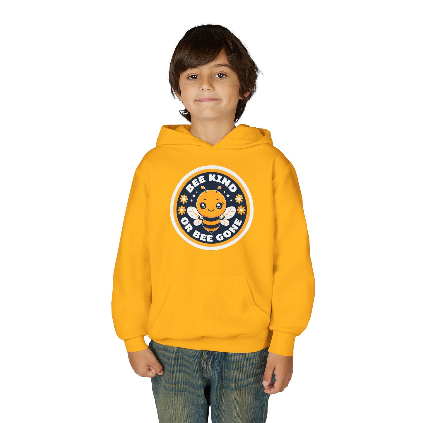 Bee Kind Badge hoodie | Youth Hoodie, Cute Bee Graphic