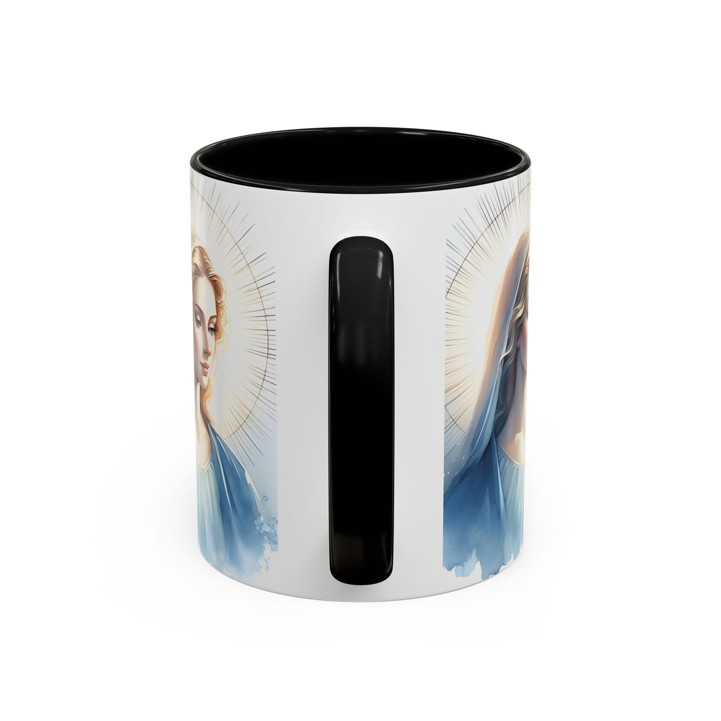Serene Virgin Mary Accent Coffee Mug