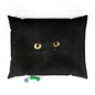 Black Cat Eyes Pet Bed — Cozy Plush Cushion for Cats & Small Dogs