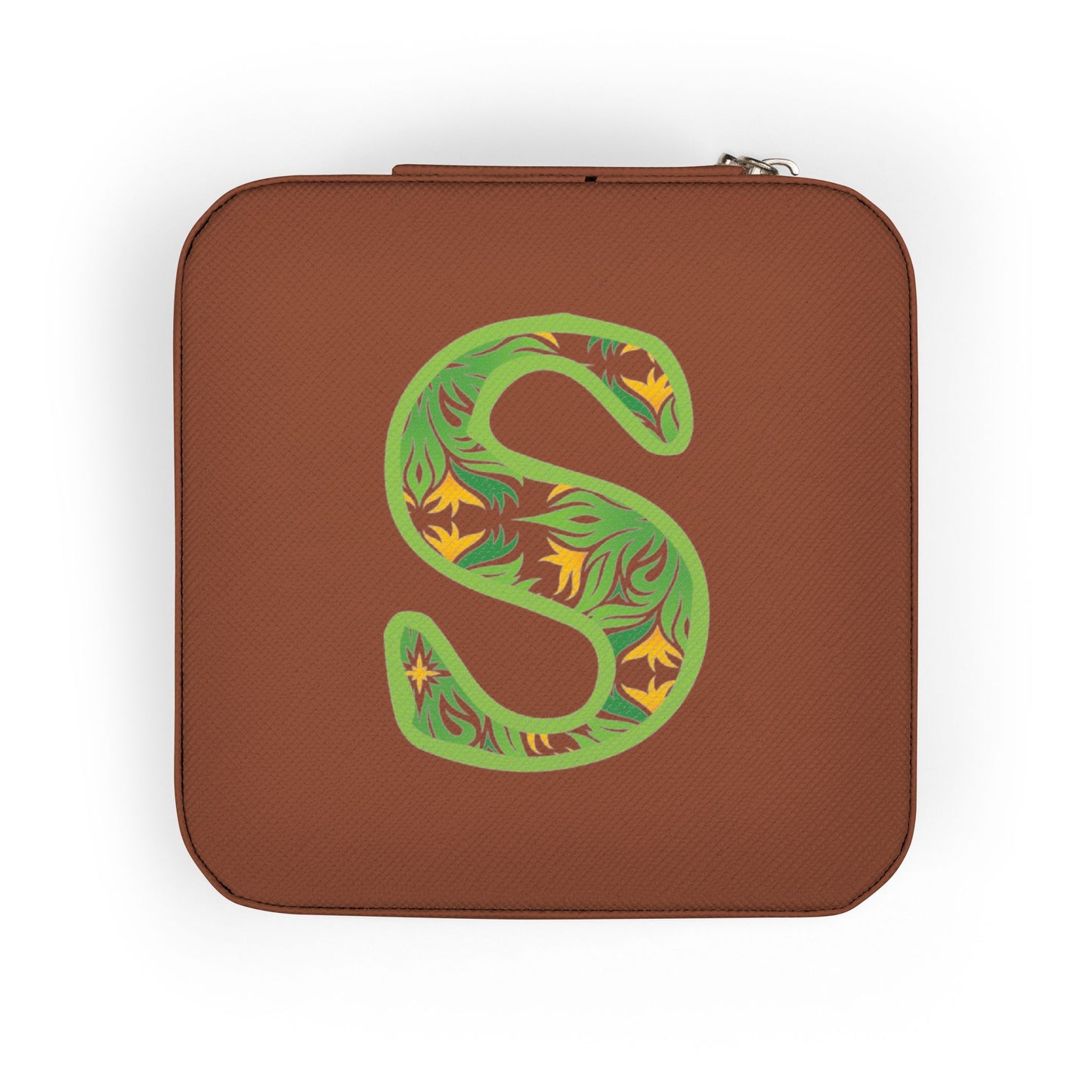 Monogram S Floral Jewelry Travel Case – Compact Personalized Jewelry Organizer