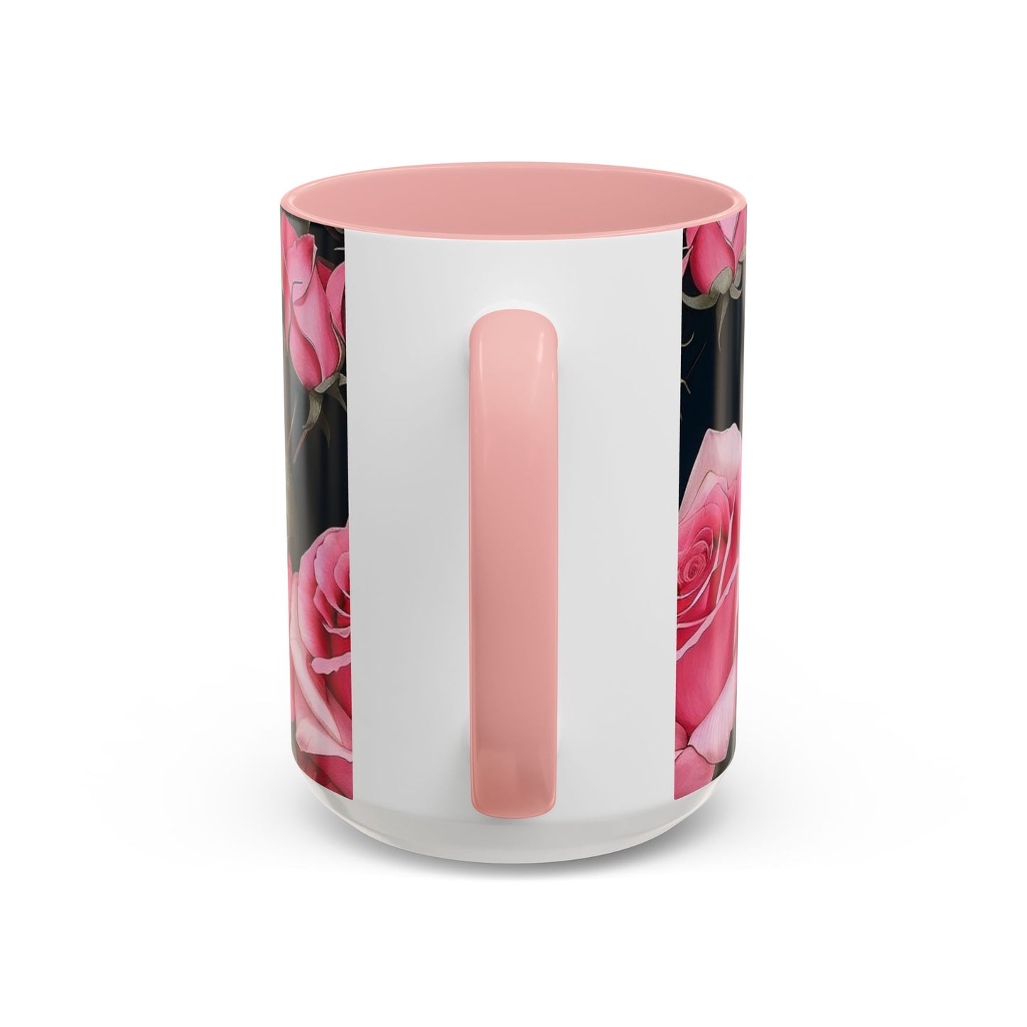 Floral Accent Coffee Mug, Gift for Her, Cute Floral Mug, Spring Decor, Coffee Lover Gift