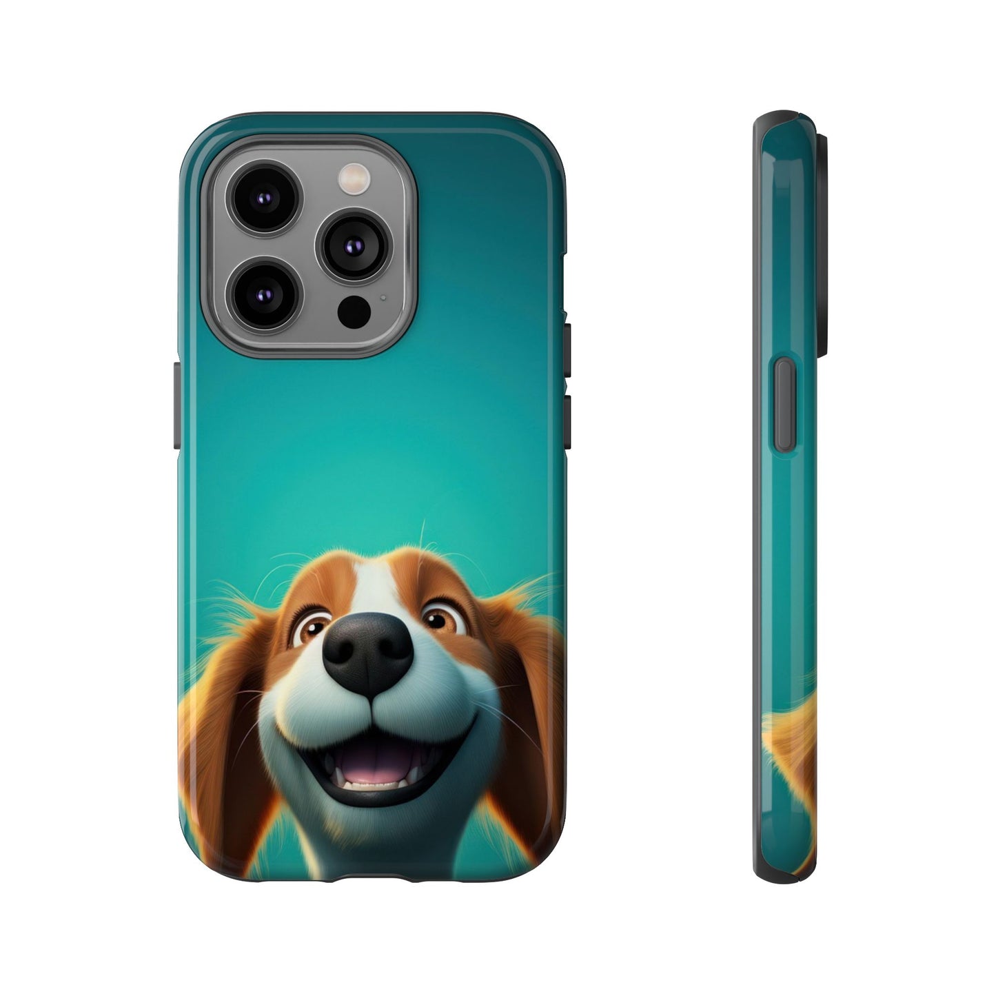 Happy Dog Phone Case — Cute Cartoon Puppy Protective Phone Cover