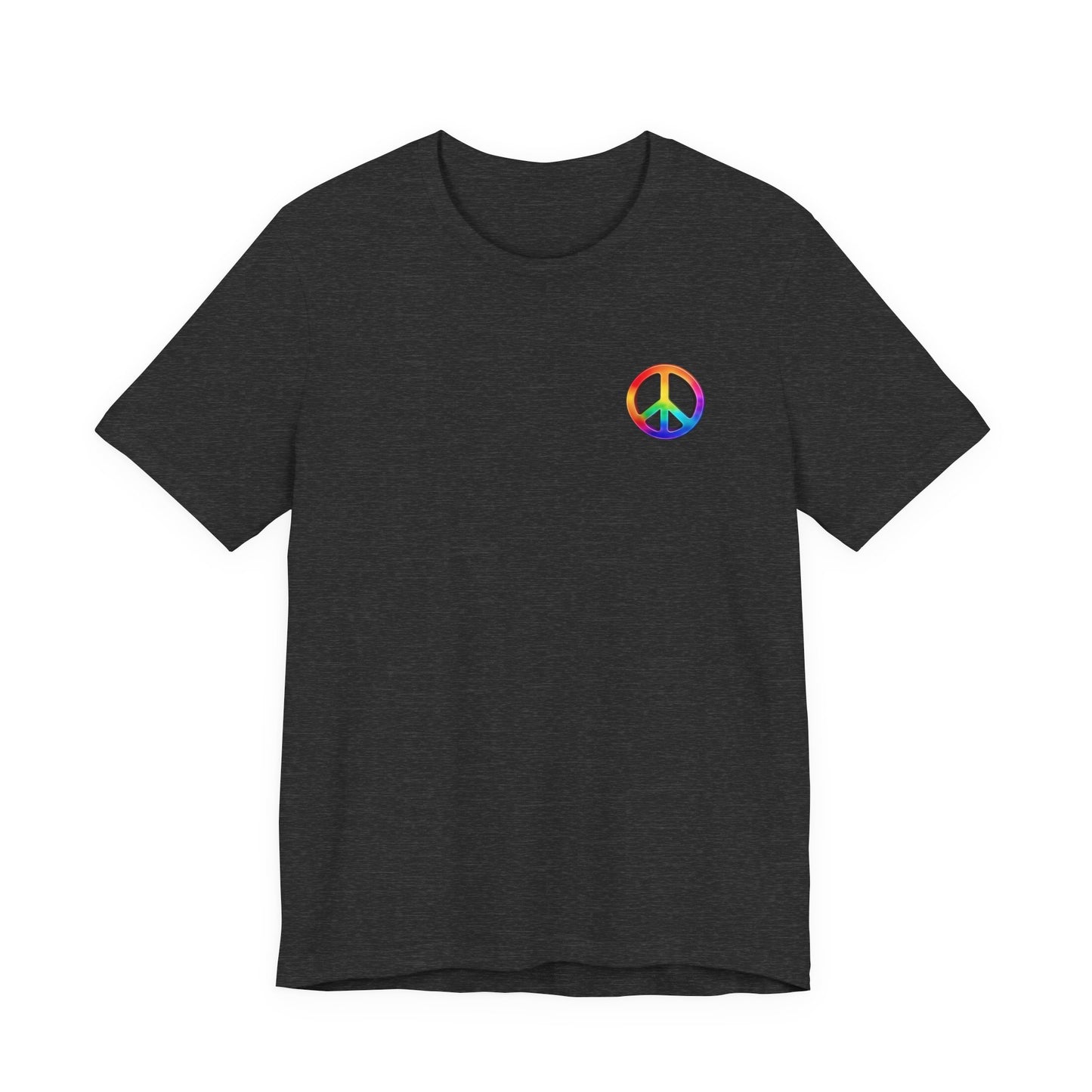 Peace Sign Tie-Dye Tee — Rainbow Hippie Peace Symbol T-Shirt
