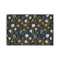 Floral Daisies Heavy Duty Floor Mat — Dark Botanical Entry Rug
