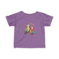 Infant Tee — Cute Pair of Parrots Baby Shirt (Hearts & Love)