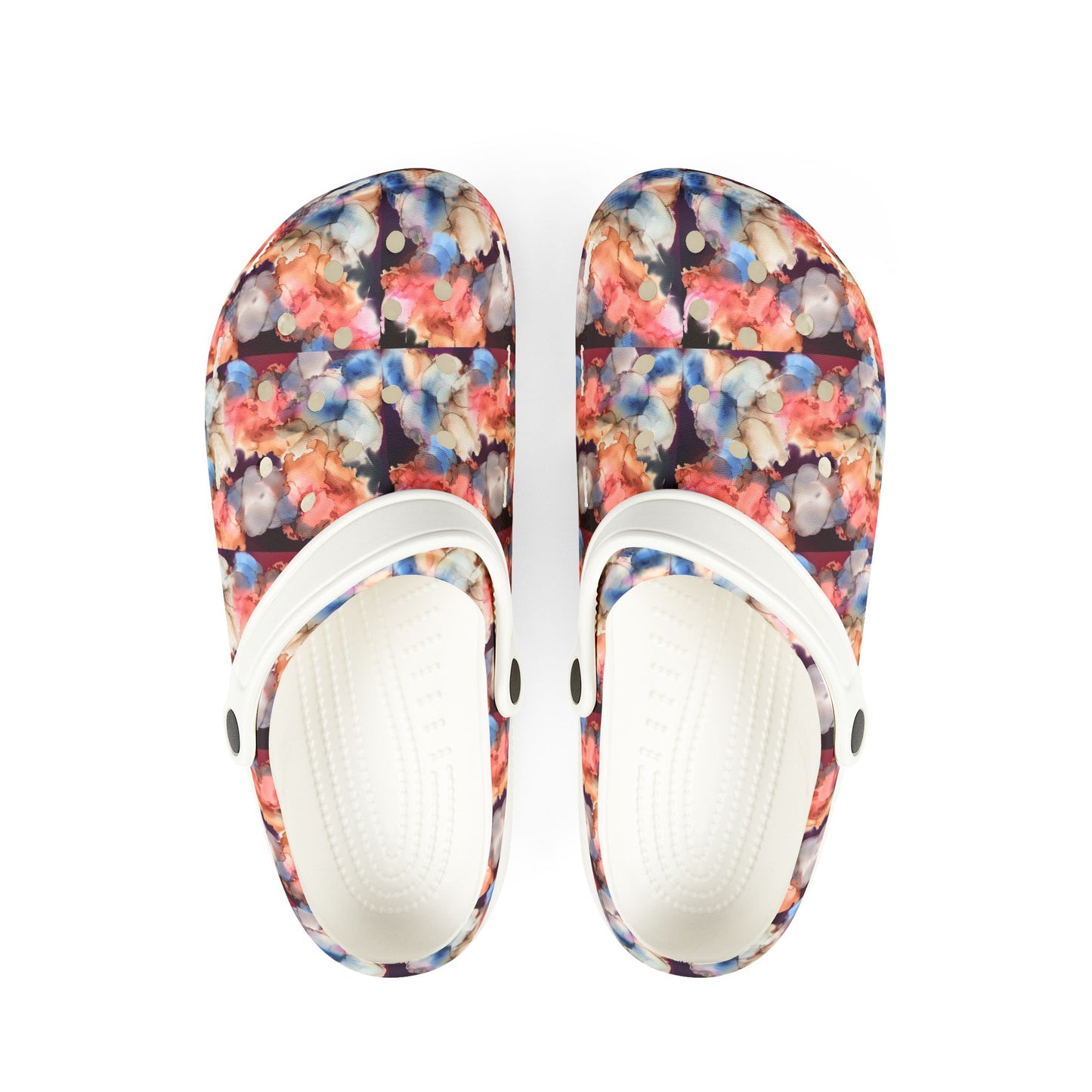 Floral Splash EVA Foam Clogs — Lightweight Garden & Beach Shoes