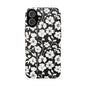 Floral Noir Tough Phone Case — Black & White Flower Protective Cover