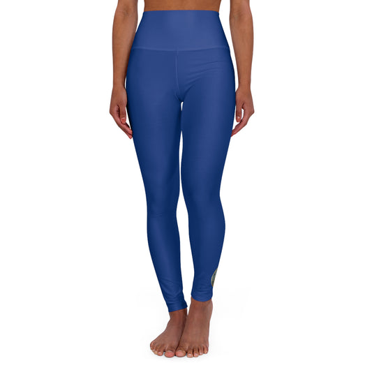 High Waisted Yoga Leggings with Moon Design