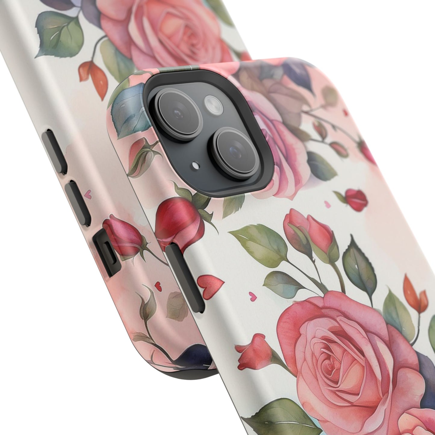 Floral Rose Magnetic Phone Case — Impact-Resistant Protective Cover