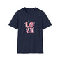 Love Cherry Blossom T-Shirt — Pink Floral "LOVE" Graphic Tee