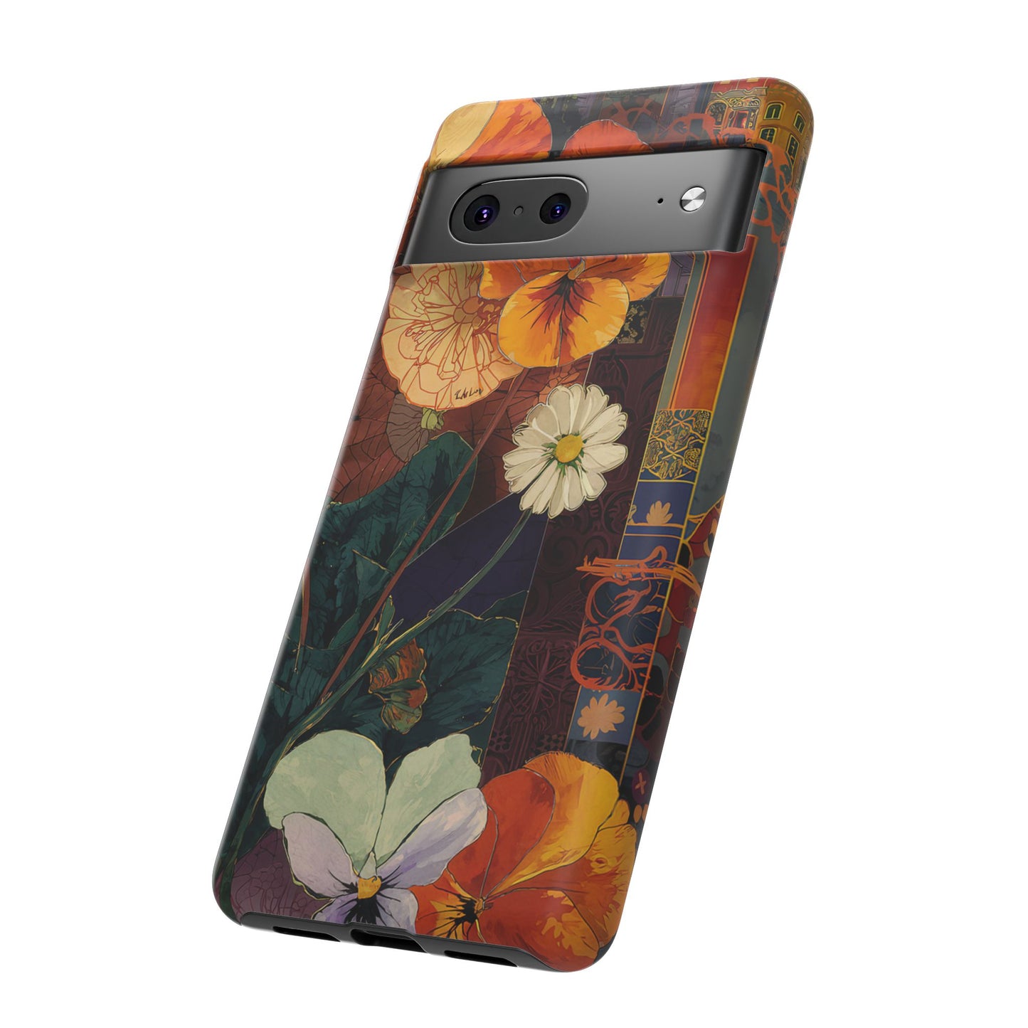 Floral Pansy Tough Phone Case — Vintage Botanical Protection