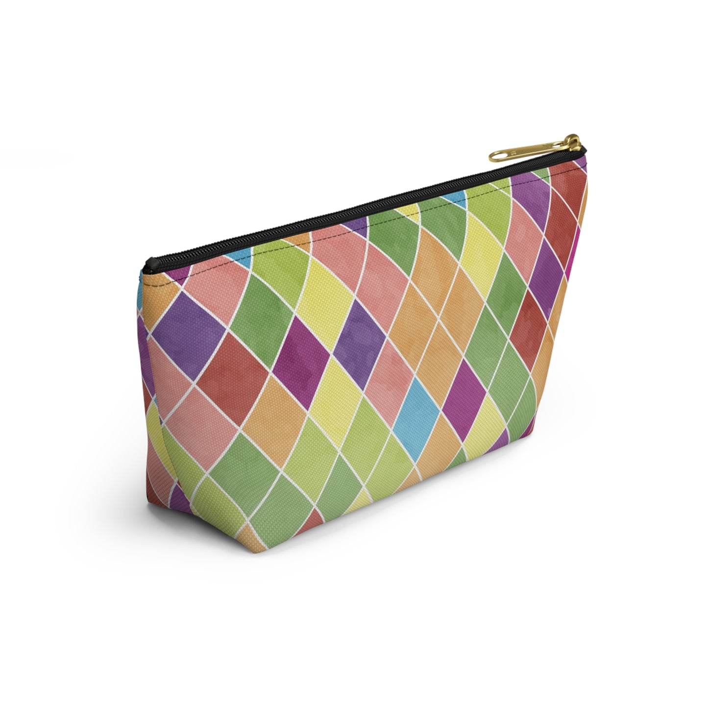 Vibrant Geometric Accessory Pouch, Colorful Makeup Bag, Travel Organizer, Gift for Artists, Pencil Case