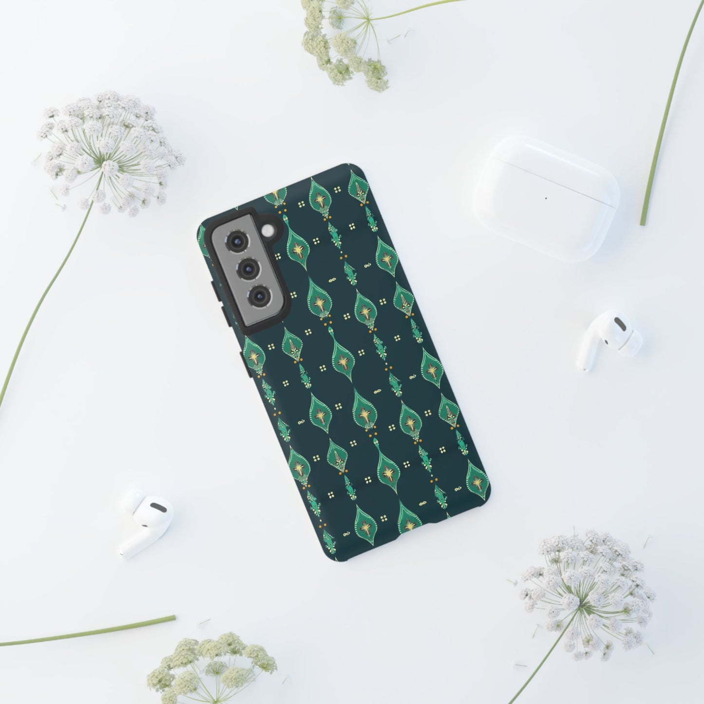 Emerald Boho Teardrop Phone Case