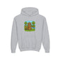 Cartoon Beaver Forest Scene Youth Hoodie | Woodland Animal Kids Sweatshirt